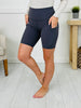 Pushing Past Limits Biker Shorts in Charcoal
