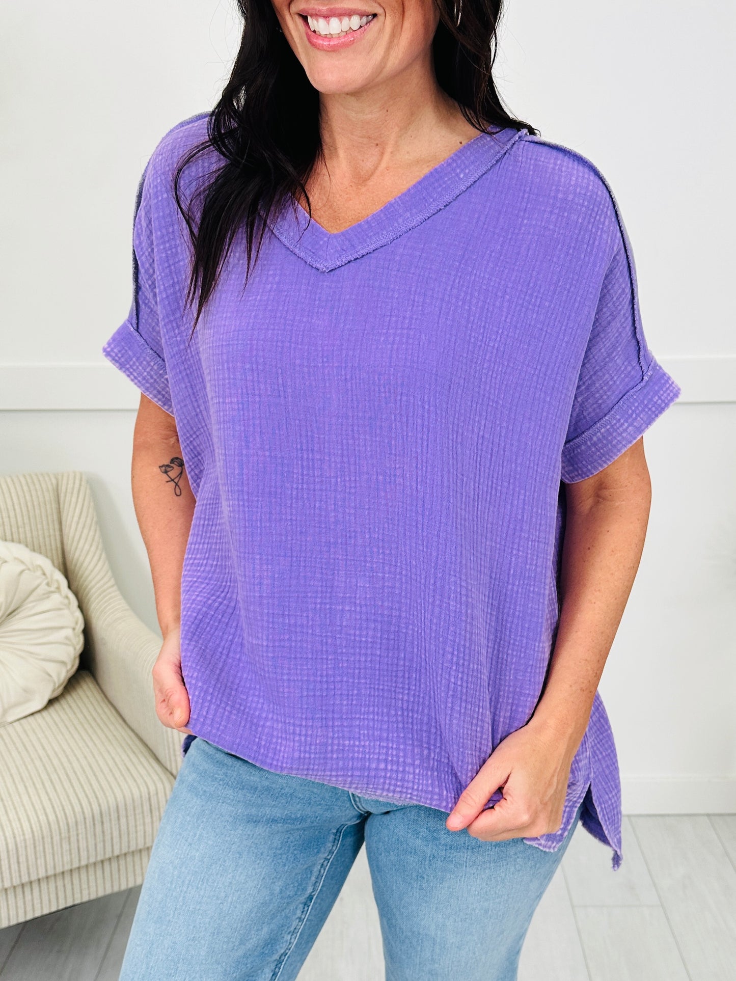 DOORBUSTER! Washed Away Wanderer Top- Multiple Colors!