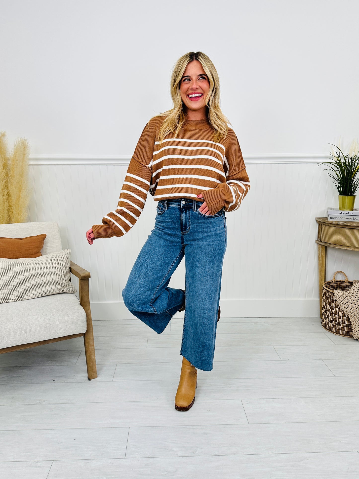 Judy Blue Anything Goes Wide Leg Cropped Jeans