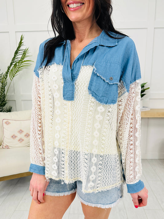 Ethereal Layers Top In Denim