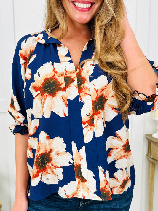 Midnight Magnolia Top