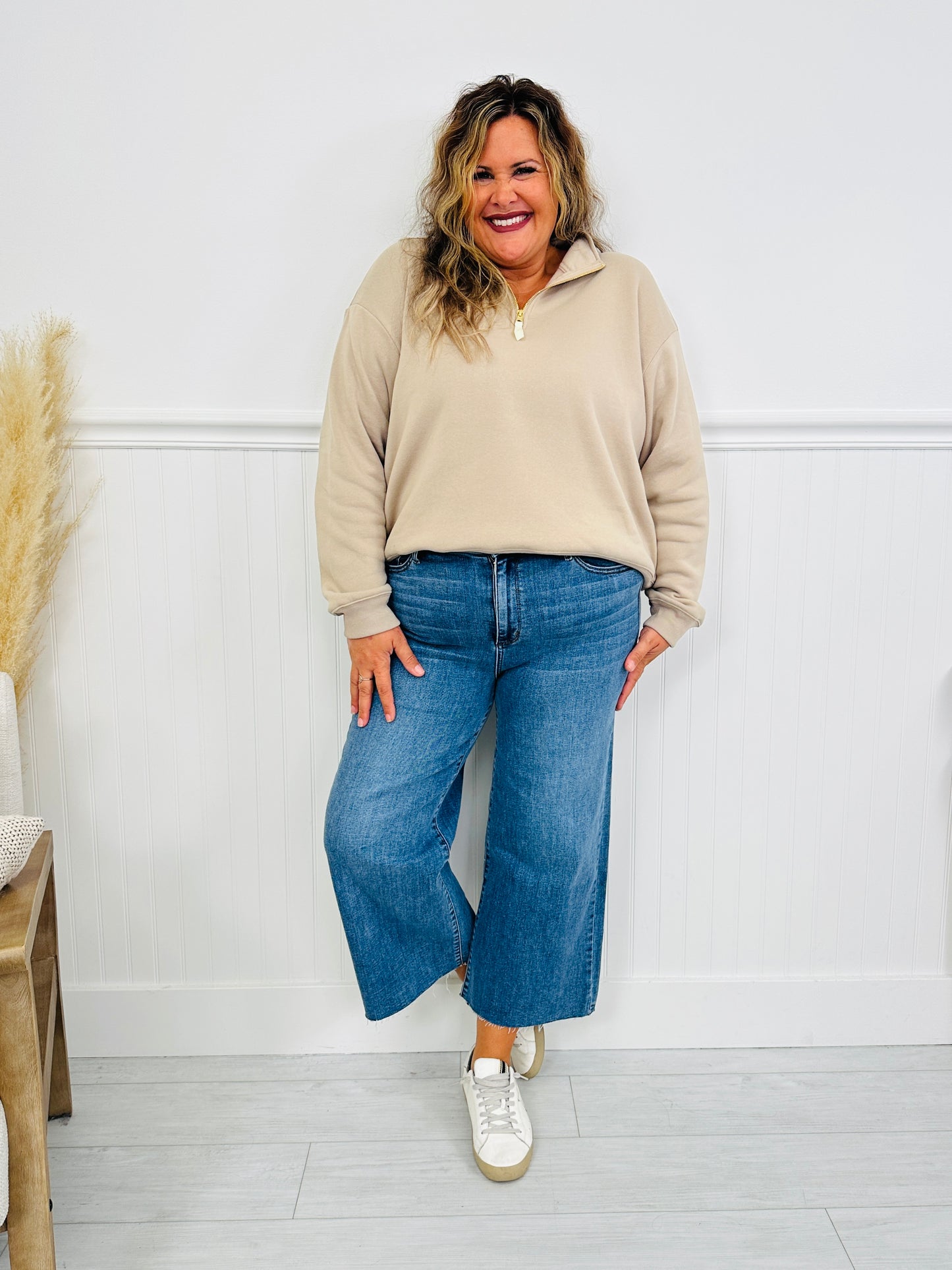 Judy Blue Anything Goes Wide Leg Cropped Jeans