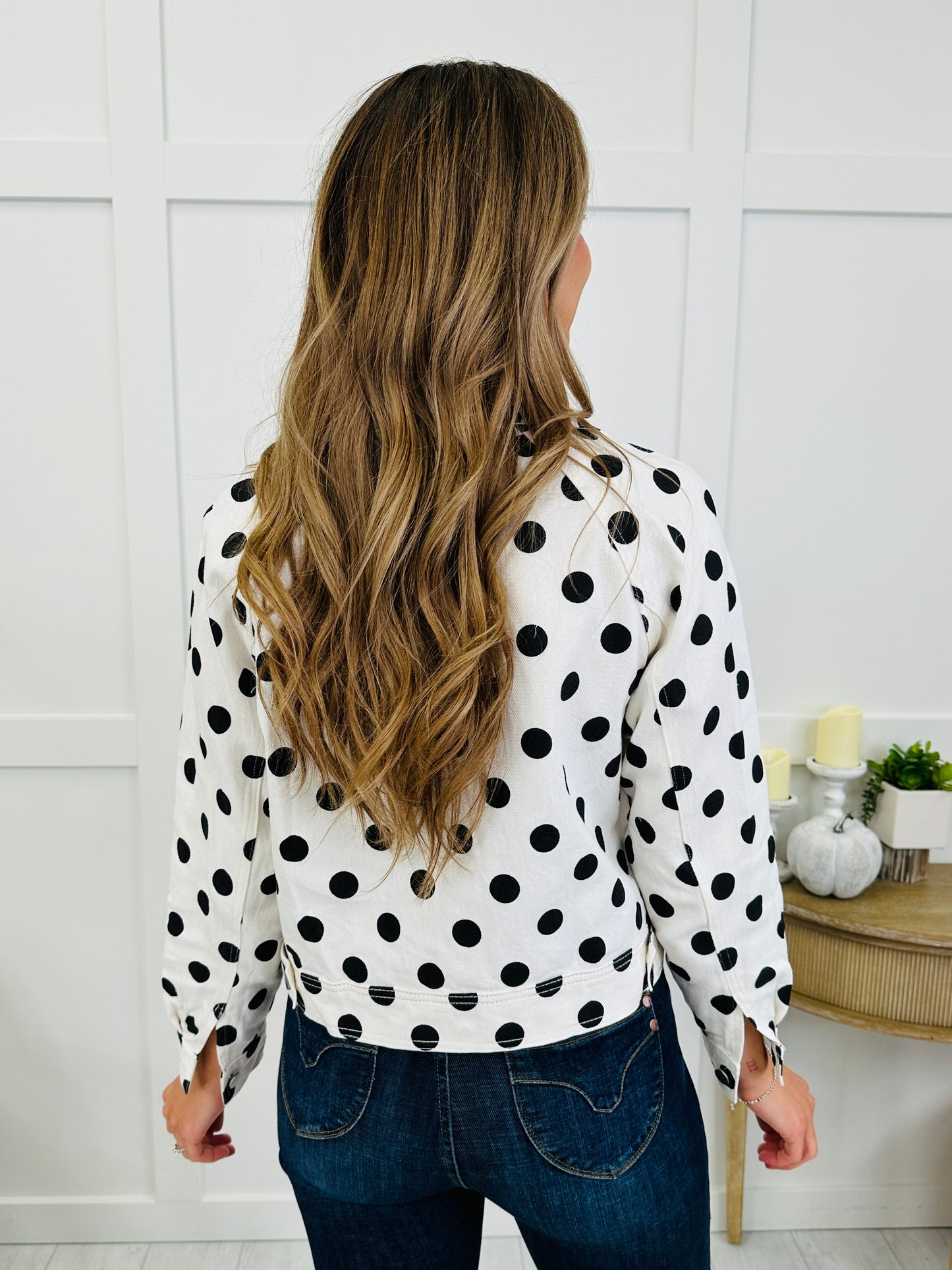 Dreaming In Dots Jacket In Ivory