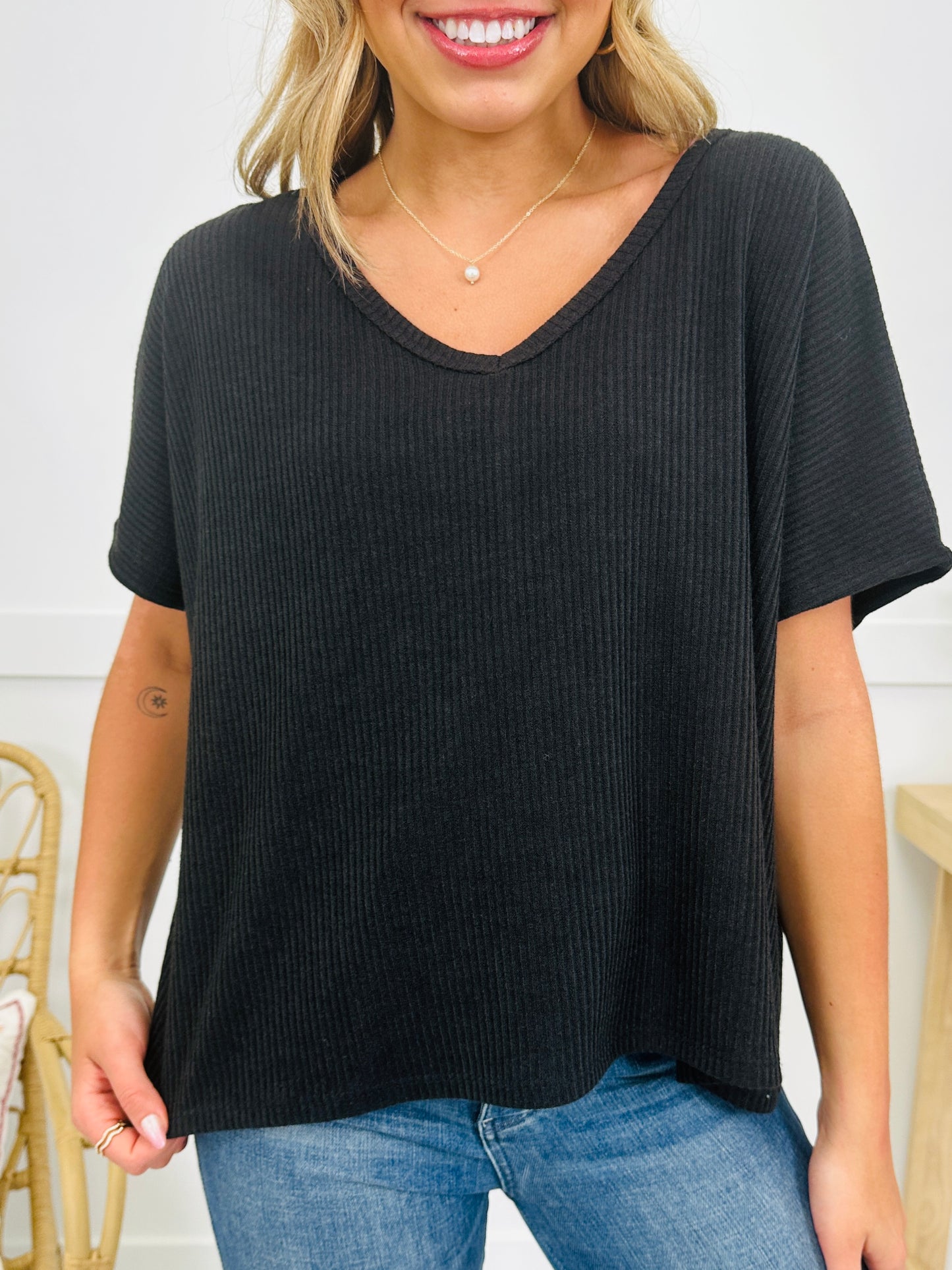 DOORBUSTER! Perfectly Simple Top- Multiple Colors!