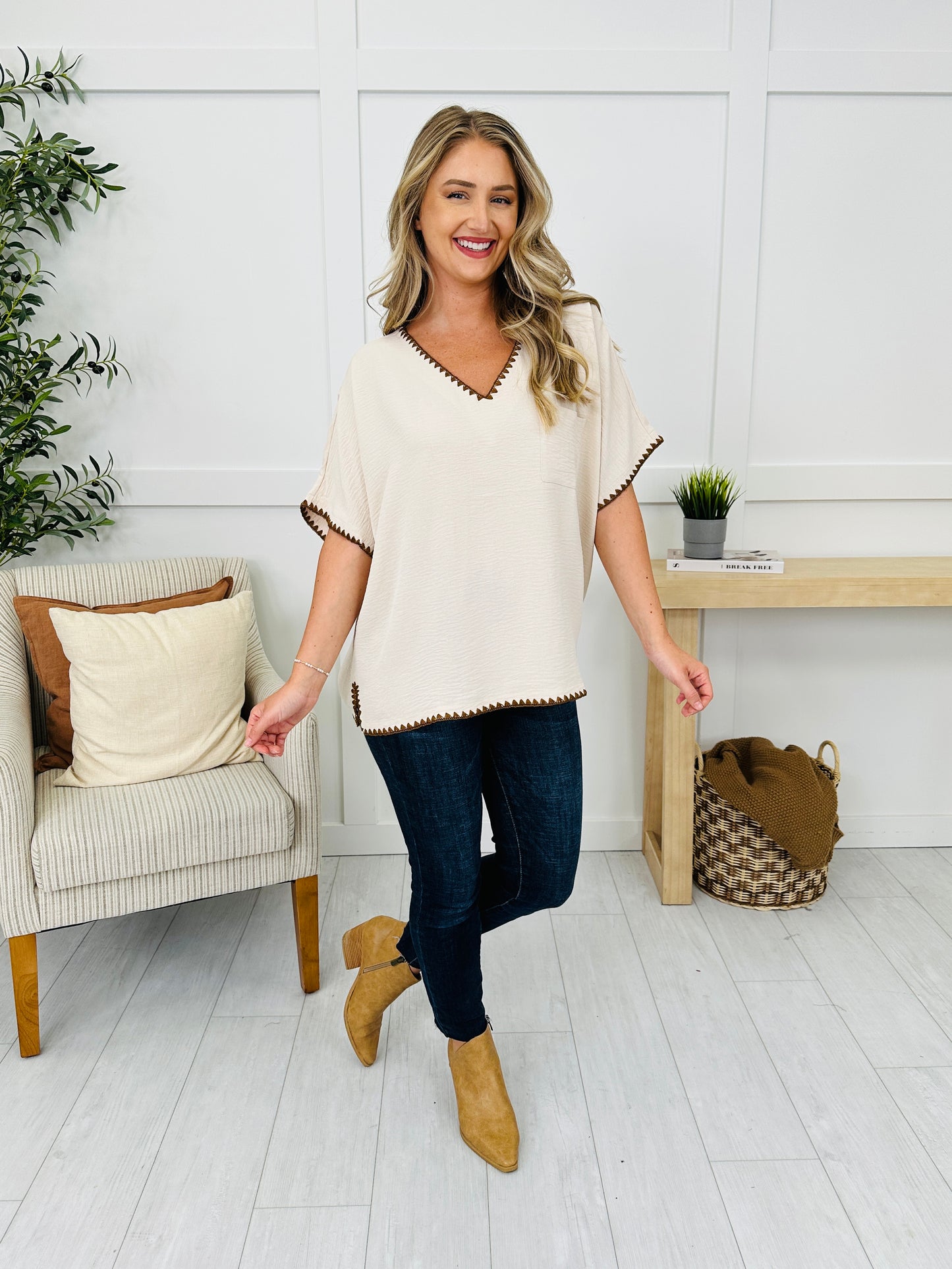 Stitch In The Daylight Top- Multiple Colors!