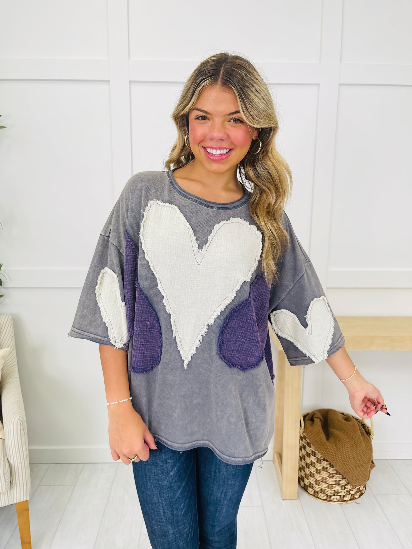 Heart Of The Matter Top In Blue