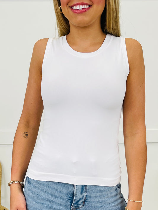 Reversible High Neckline Shapewear Tank Top- Multiple Colors!