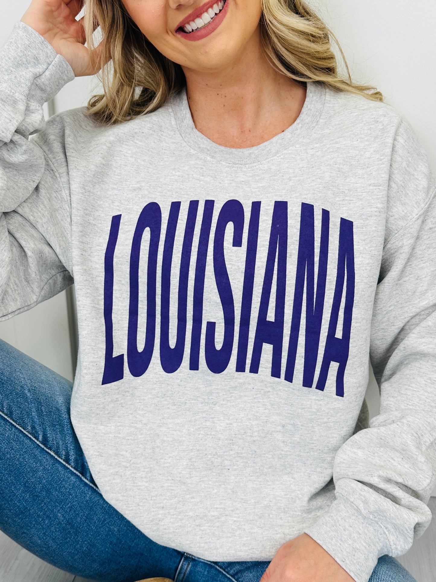 Louisiana Reversible LA Graphic Crewneck Sweatshirt