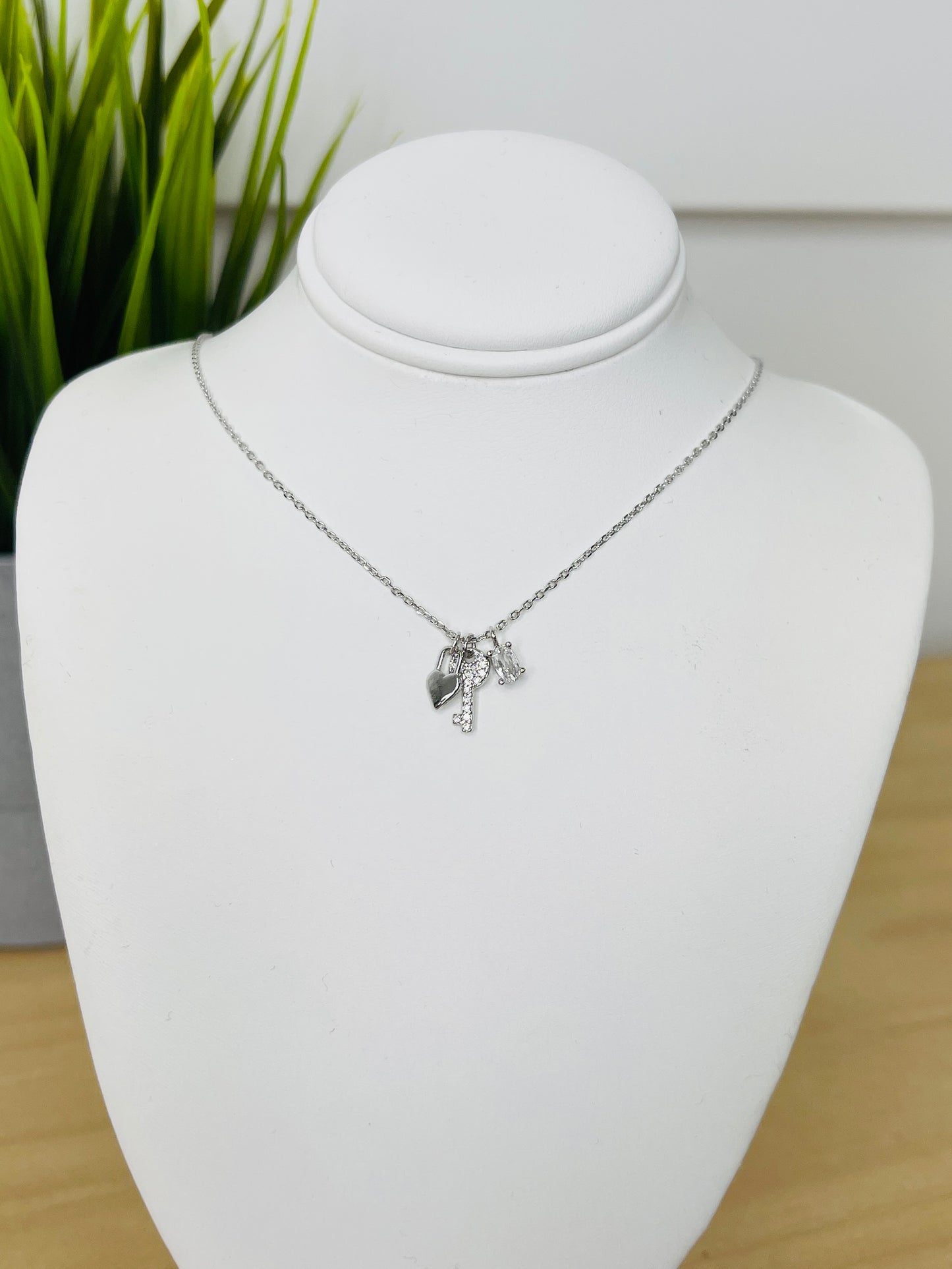 Unlock My Love Charm Necklace- Multiple Colors!