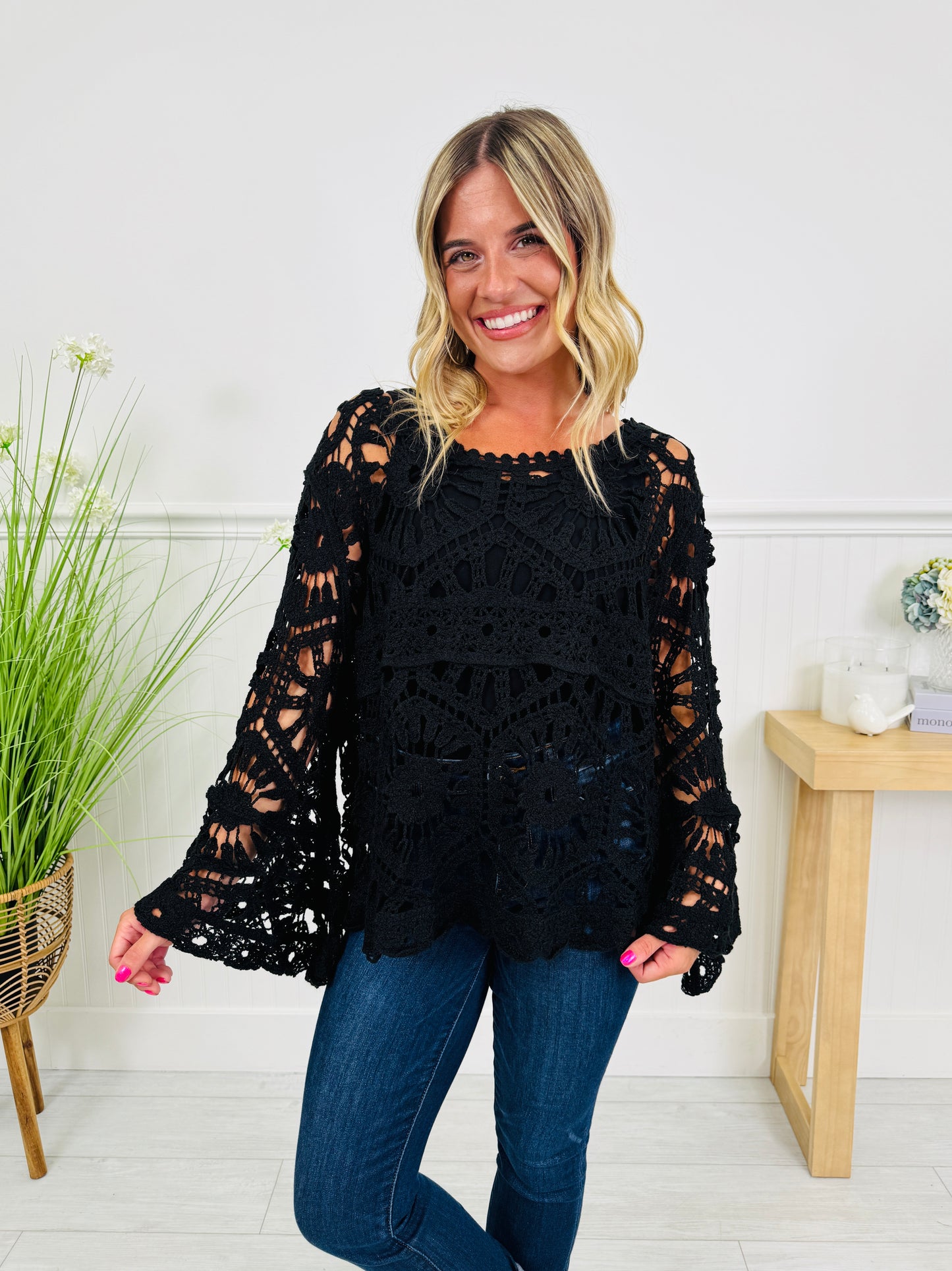 Casually Crochet Top In Multiple Colors