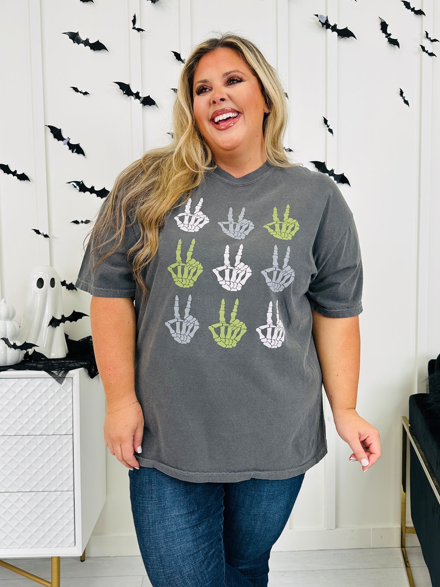 Peace Skeleton Graphic Tee