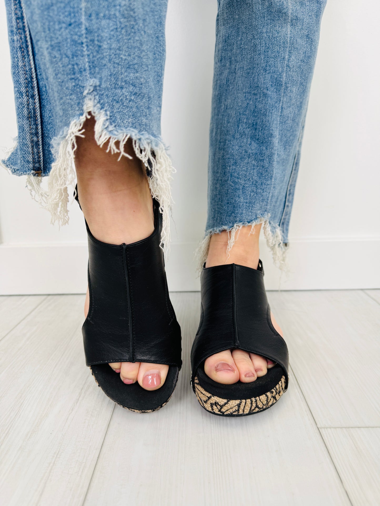 Effortless Dazzle Wedges In Black Combo