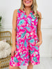 Palms And Plans Dress in Cherry Grove Beach Print