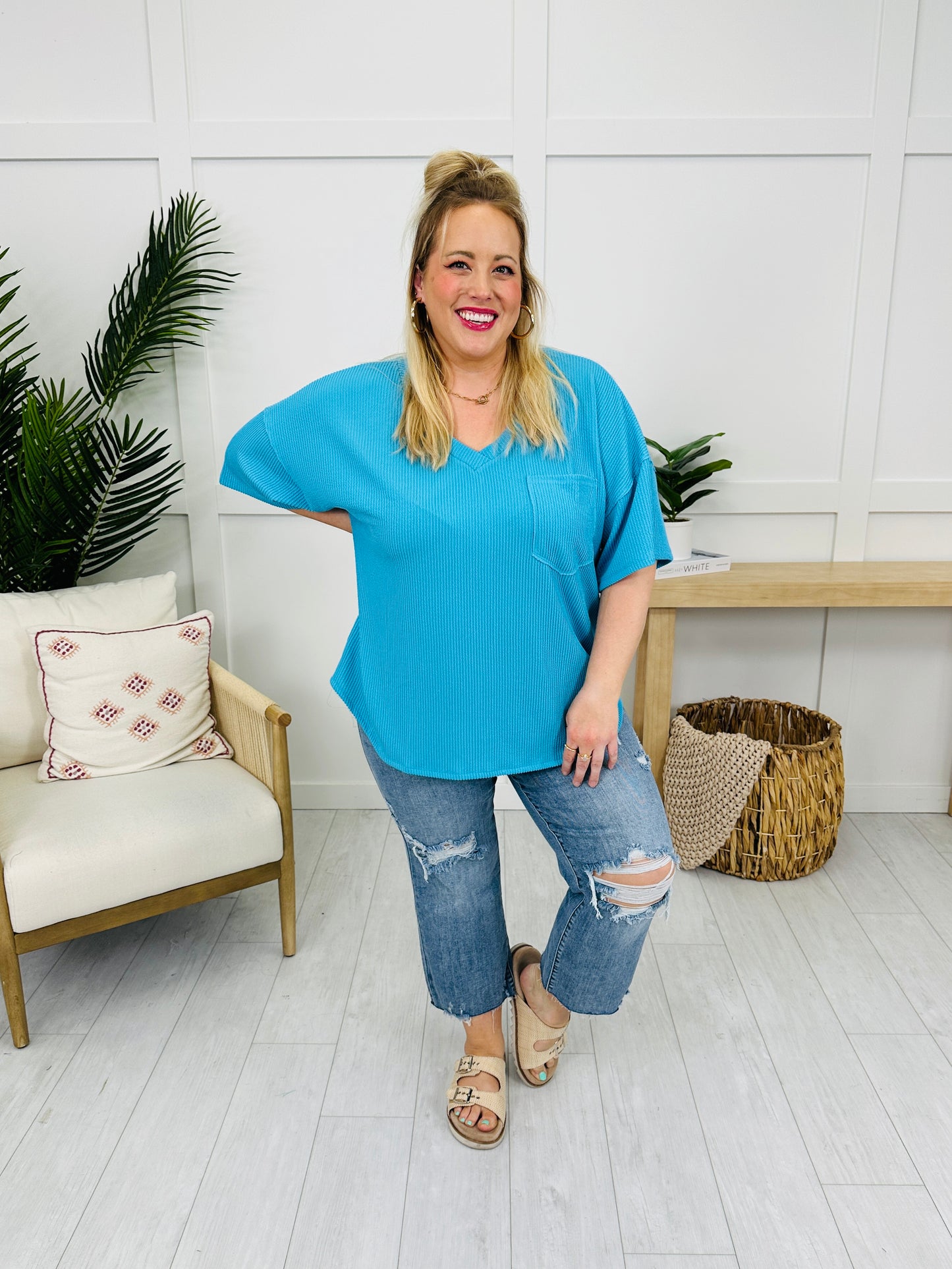 Confidence On Repeat Top- Multiple Colors!