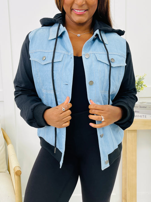 Say What You Want Jacket In Light Denim