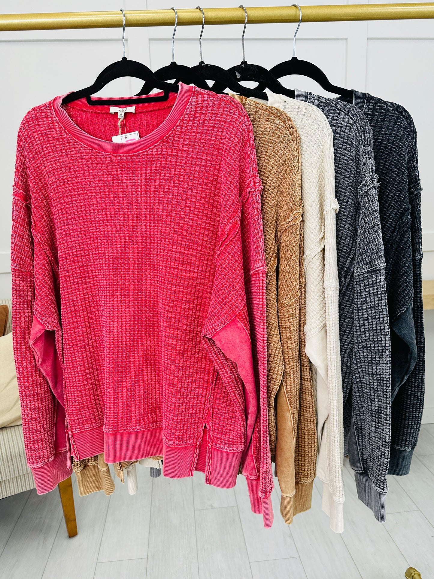 Daily Grid Pullover- Multiple Colors!