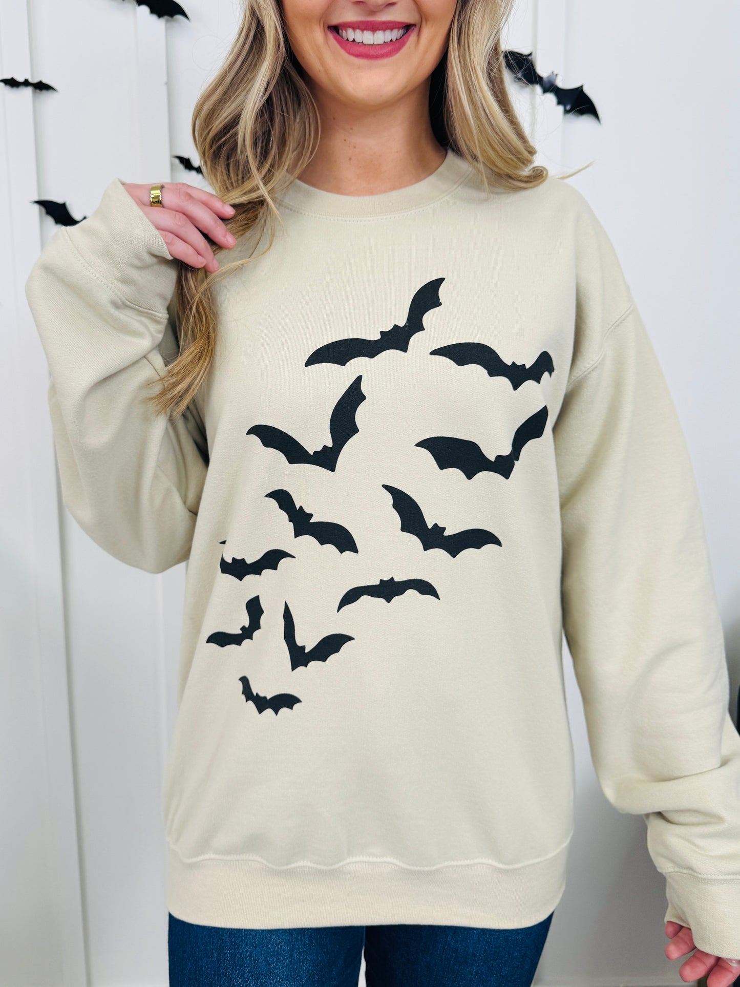 Feeling Batty Graphic Crewneck Sweatshirt