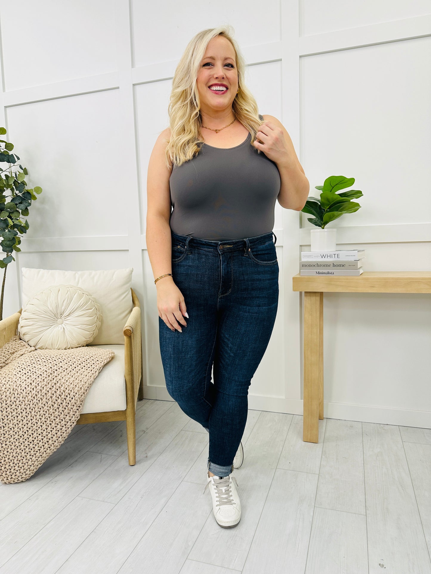 Cropped Reversible Shapewear Tank- Multiple Colors!