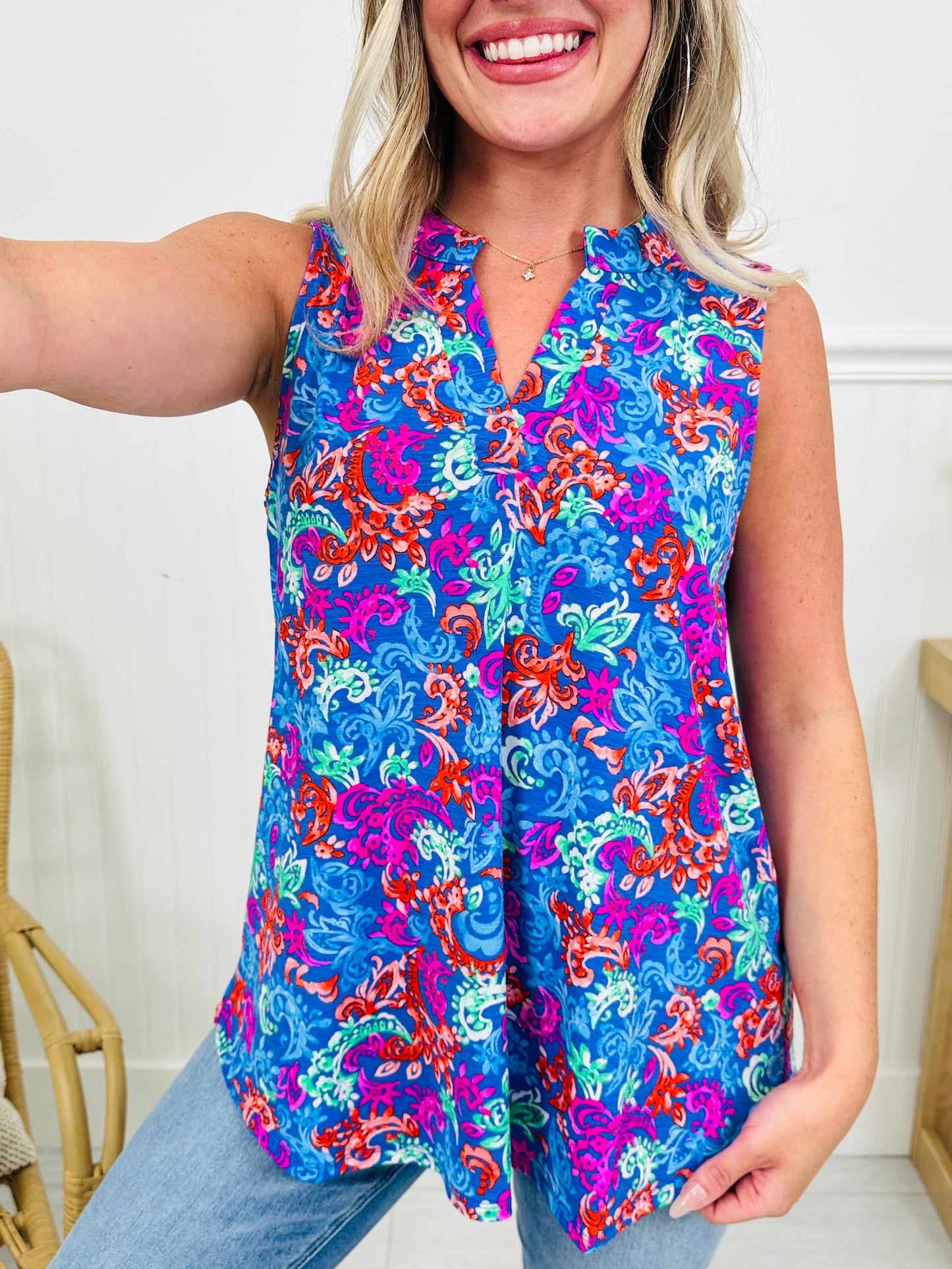 Sunny Days Tank Top in Miami Beach Print