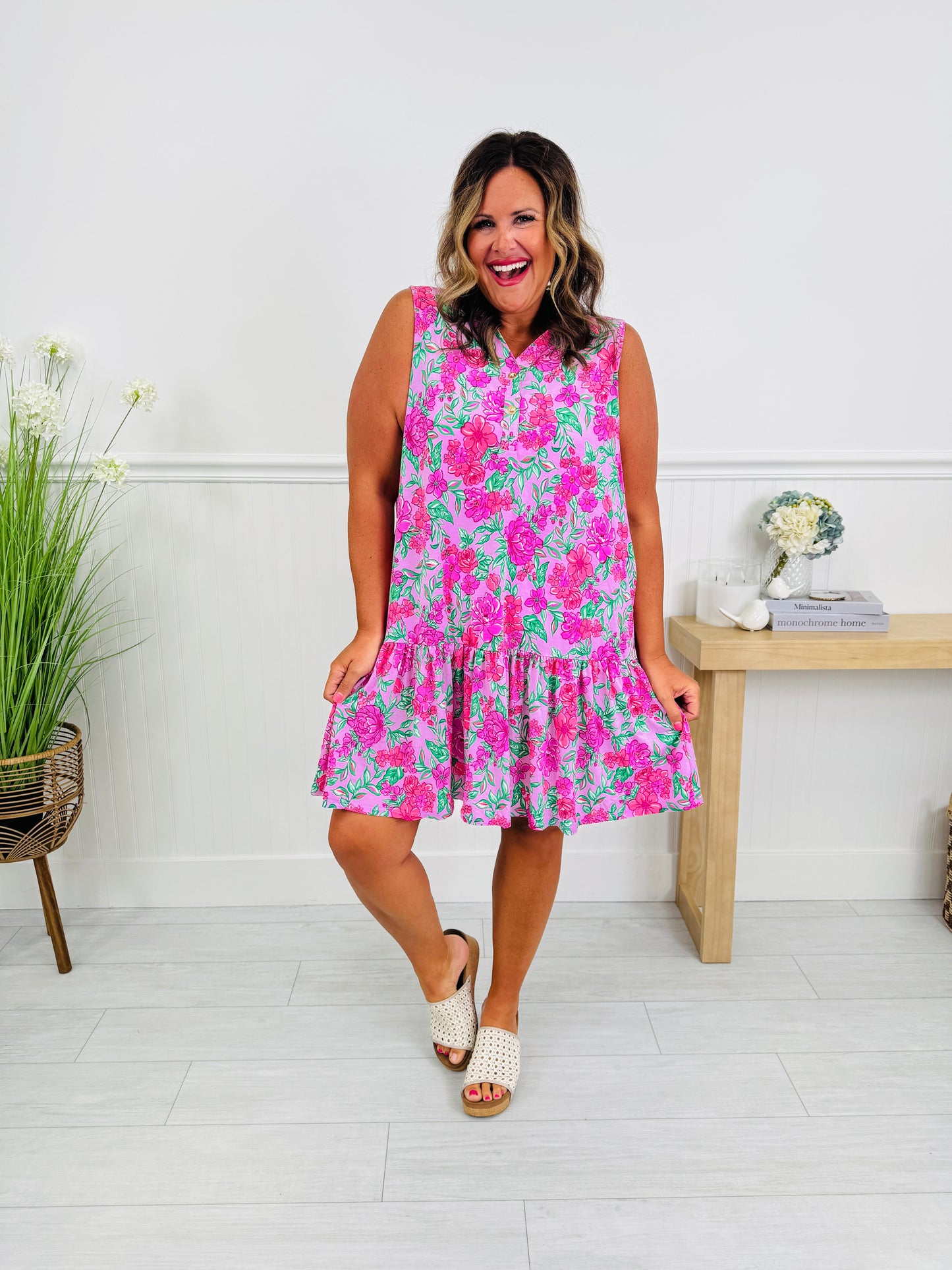 The Gone Coastal Dress In Naples Print