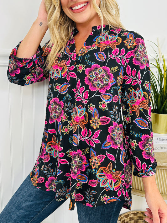 Fall Into You Top in Hot Pink