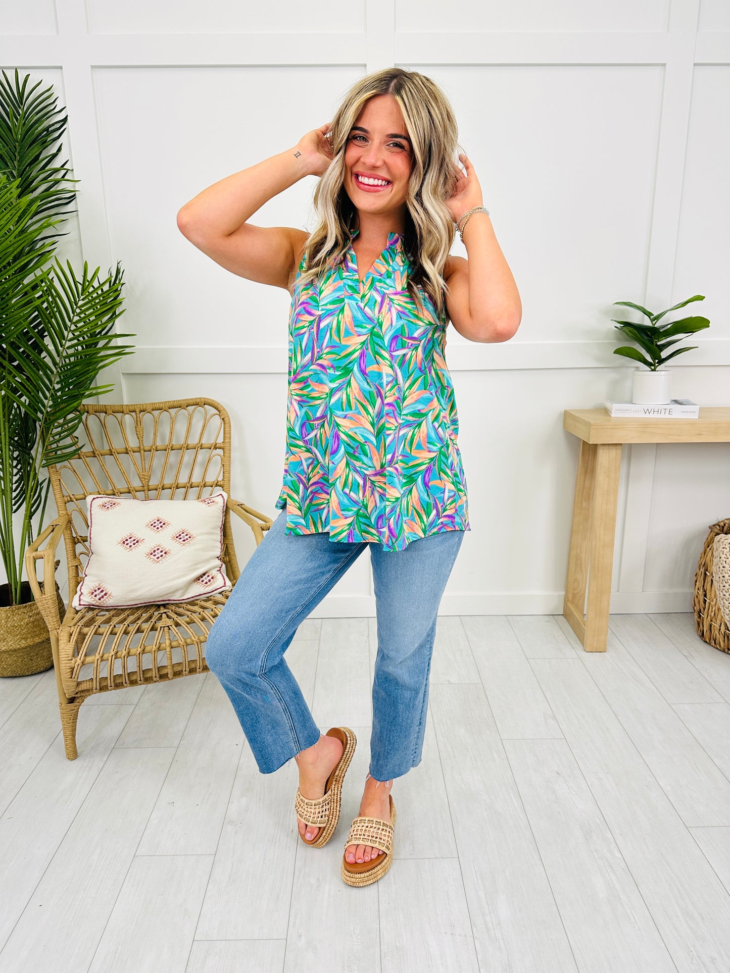 Sunny Days Tank Top in Maya Bay