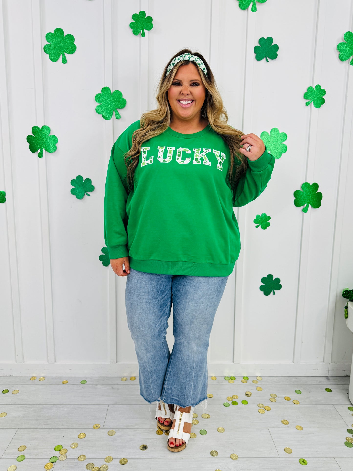 Lucky Shamrock Crewneck Sweatshirt