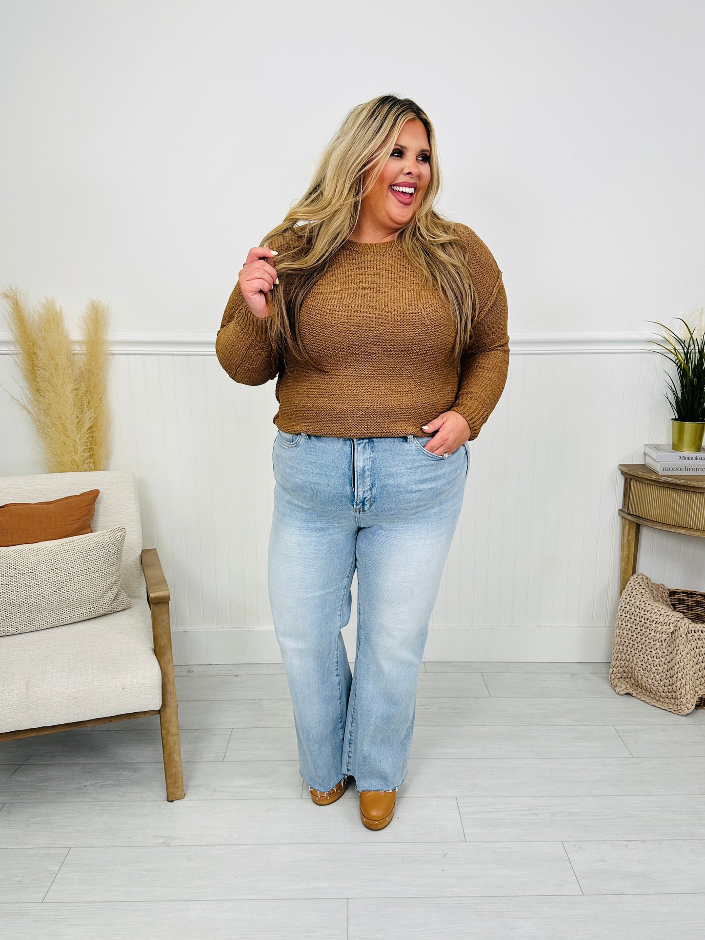 Made You Look Tummy Control Flare Vintage Wash Jeans
