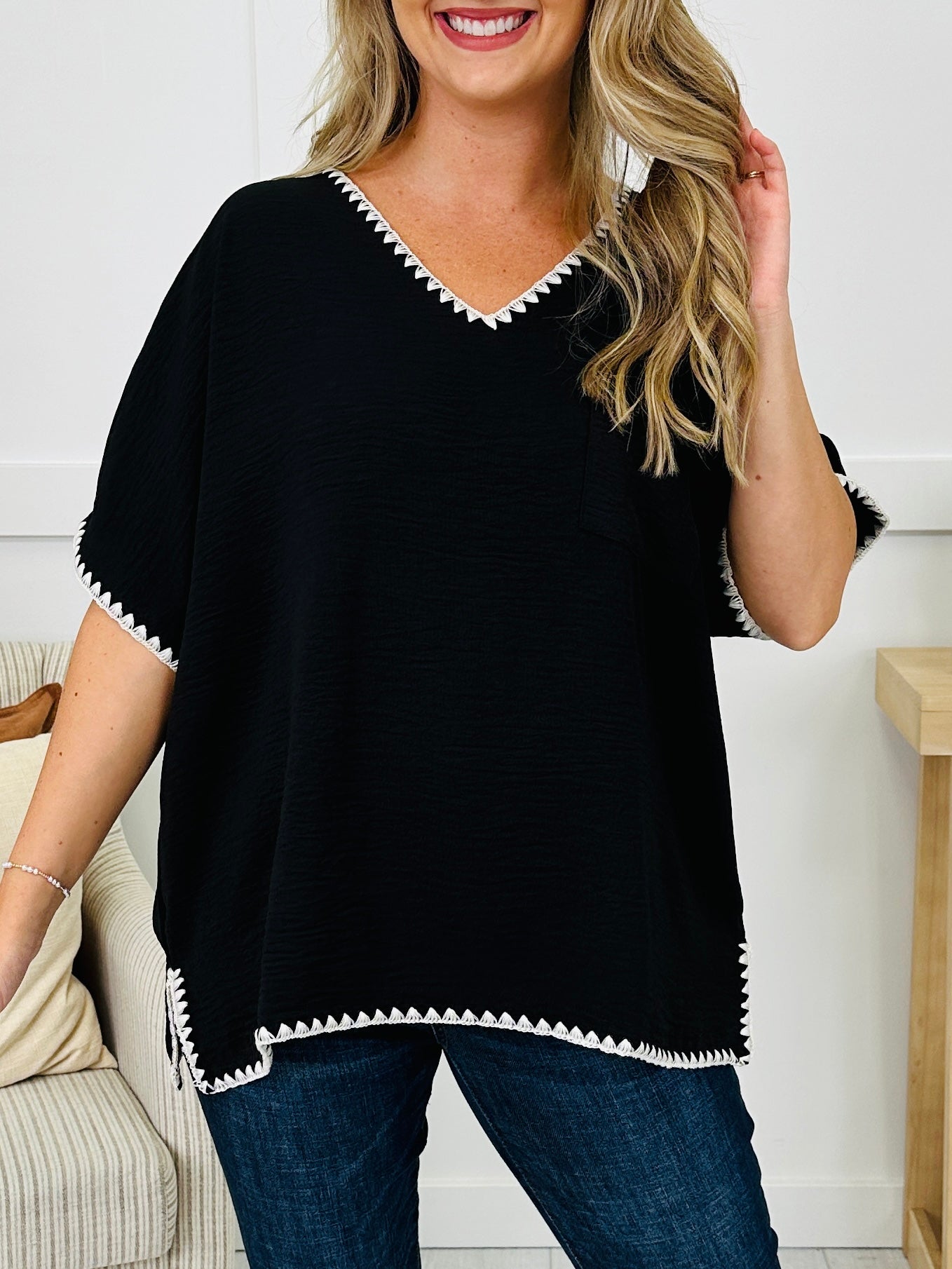 Stitch In The Daylight Top- Multiple Colors!