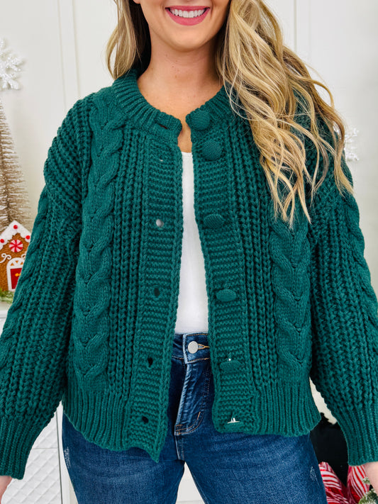 All Buttoned For Cheer Cardigan