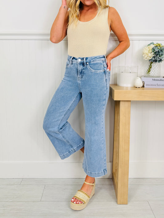 Triple the Comfort Cropped Wide Leg Jeans in Three Inseams