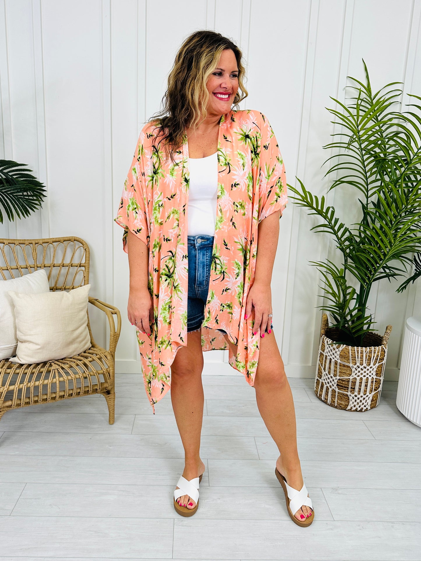 Island Breeze Kimono in Peach