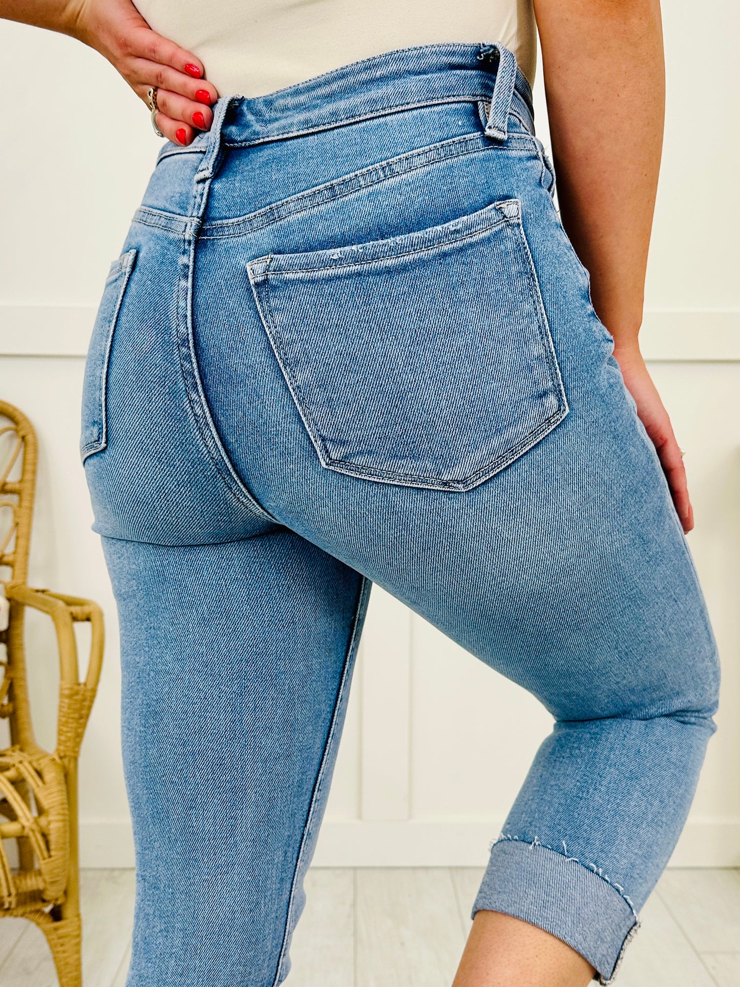 Dreaming of Summer Tummy Control Capri Jeans