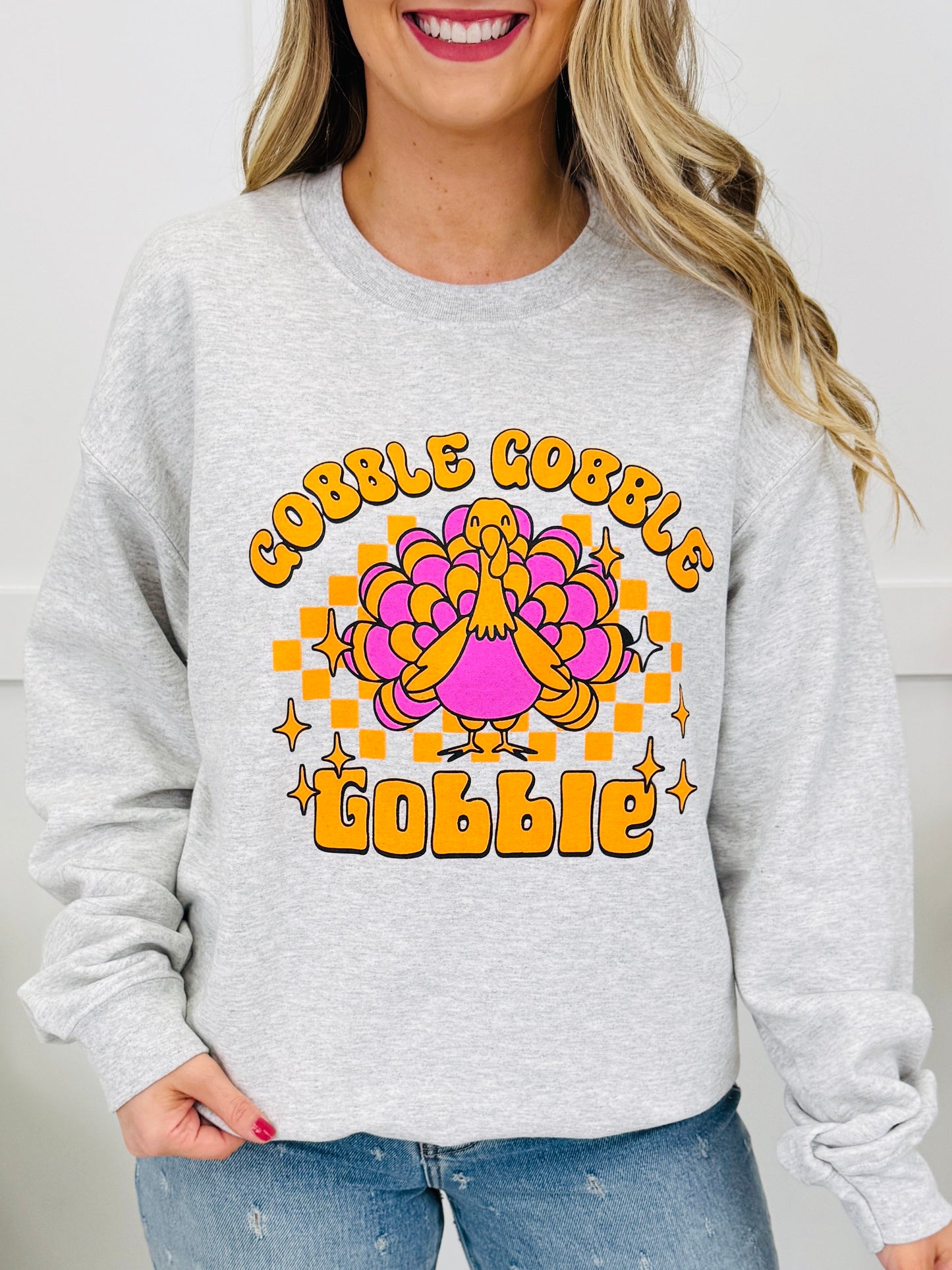 Gobble Gobble Graphic Crewneck Sweatshirt