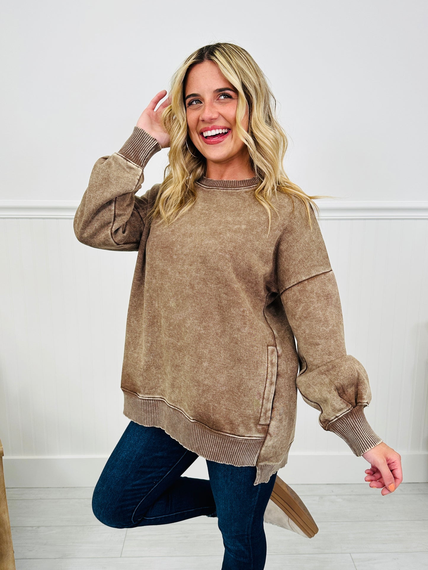 Falling Into Place Pullover- Multiple Colors!