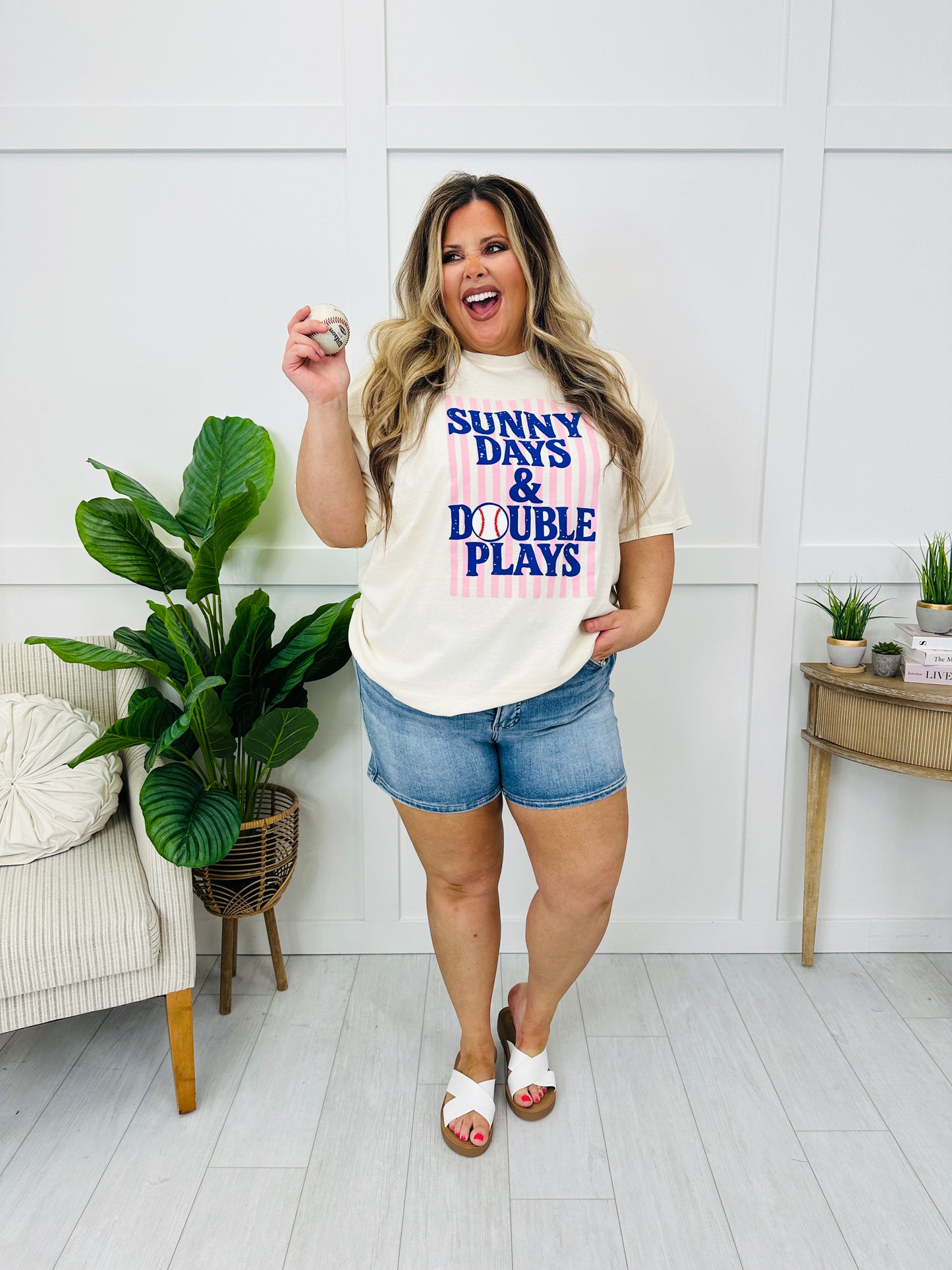 Sunny Days and Double Plays Graphic Tee