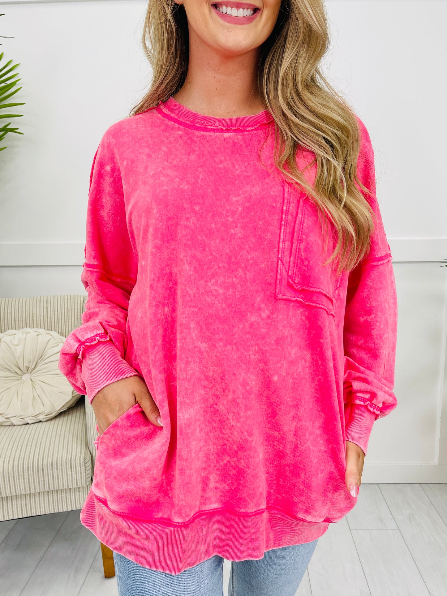Washed With Love Pullover- Multiple Colors!