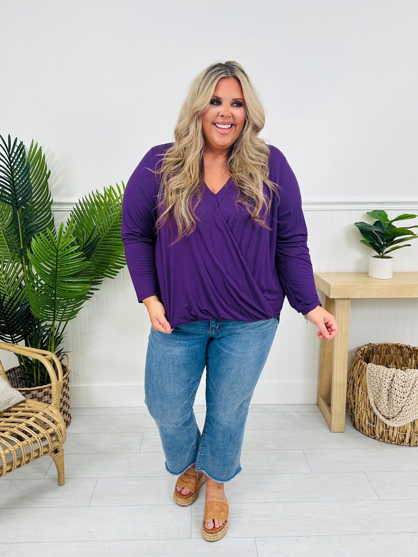 Wrapped in Style Long Sleeve Top- Multiple Colors!