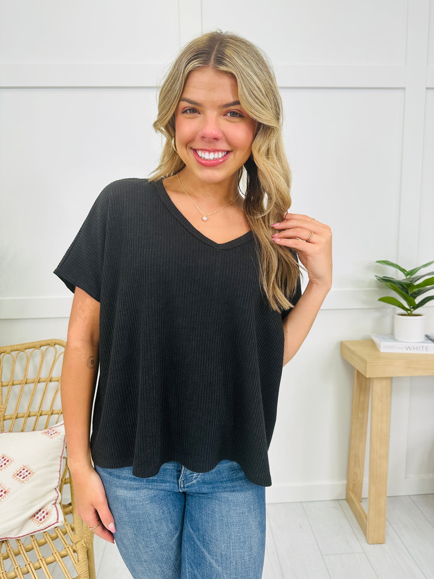 DOORBUSTER! Perfectly Simple Top- Multiple Colors!