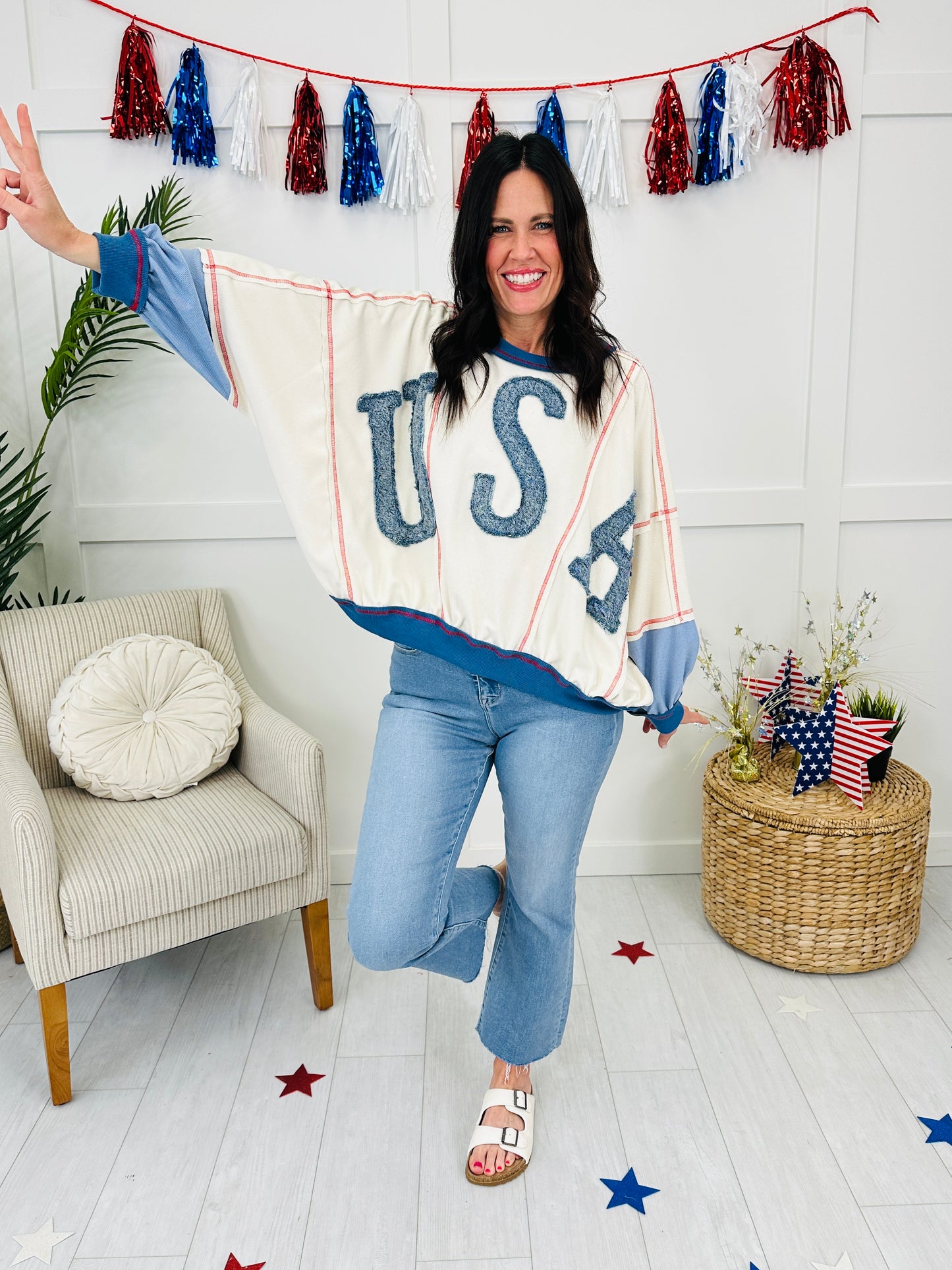 True Blue Americana Pullover