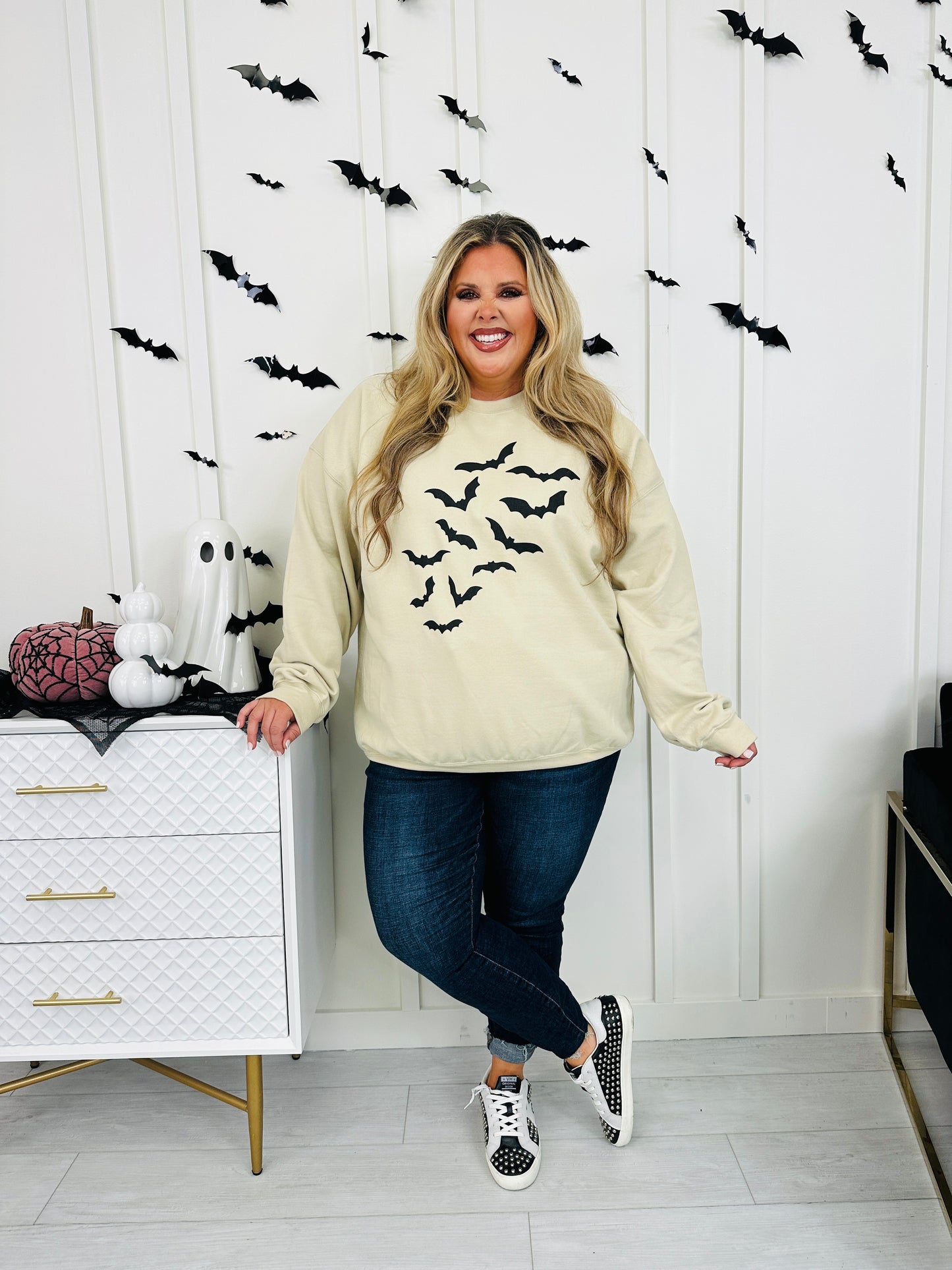 Feeling Batty Graphic Crewneck Sweatshirt