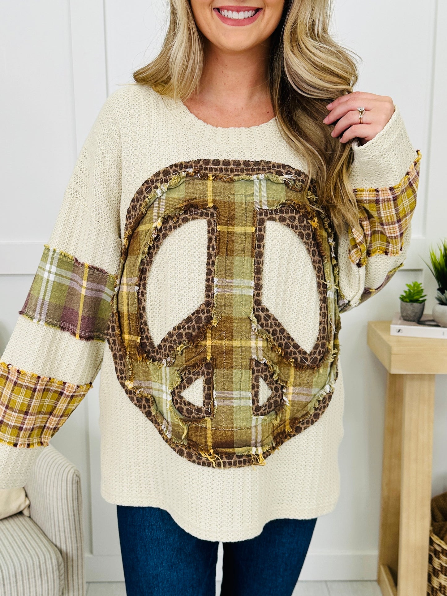 Peaceful Kind Of Love Top in Creme