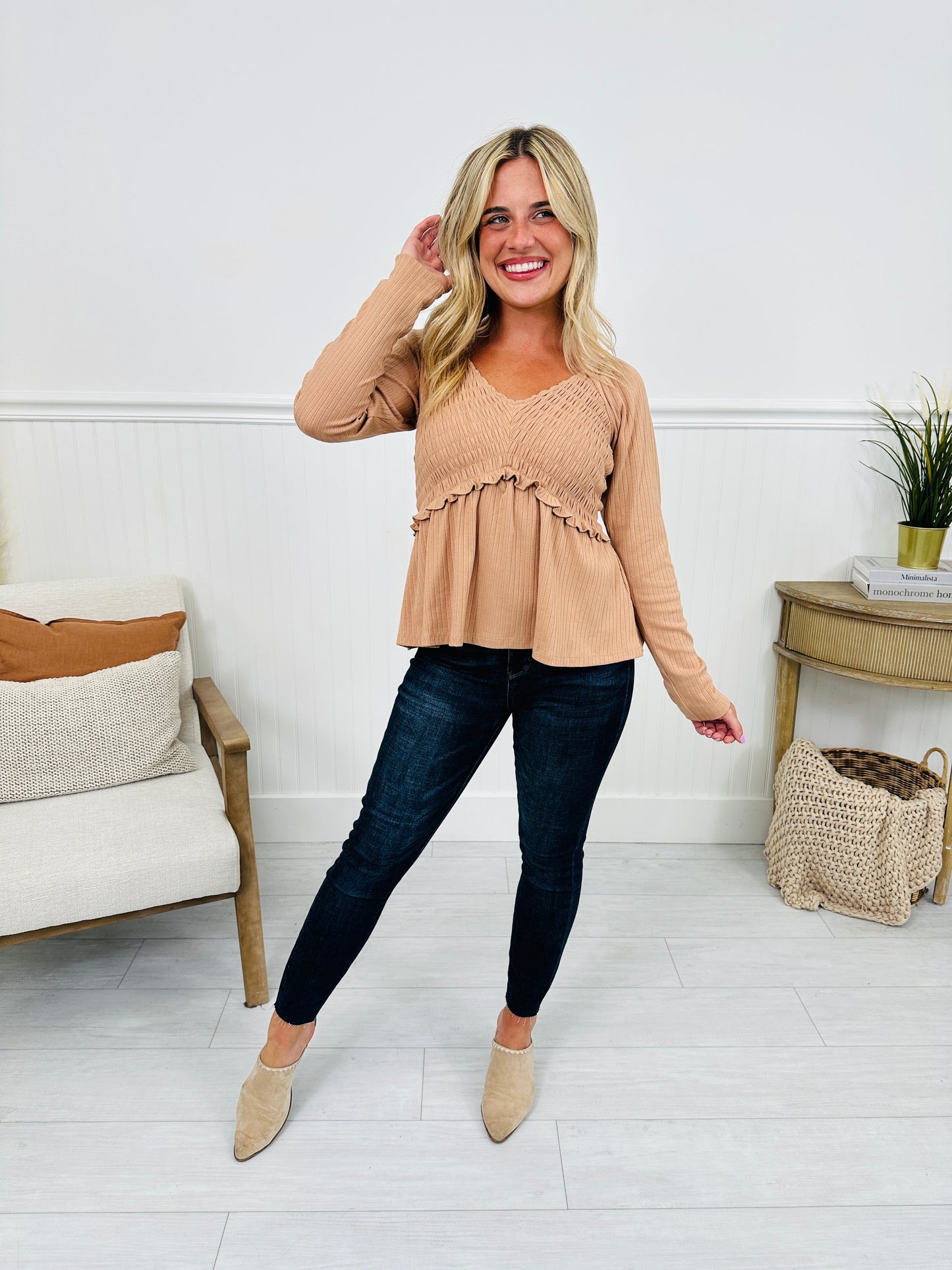 Perfectly Precious Long Sleeve Top- Multiple Colors!