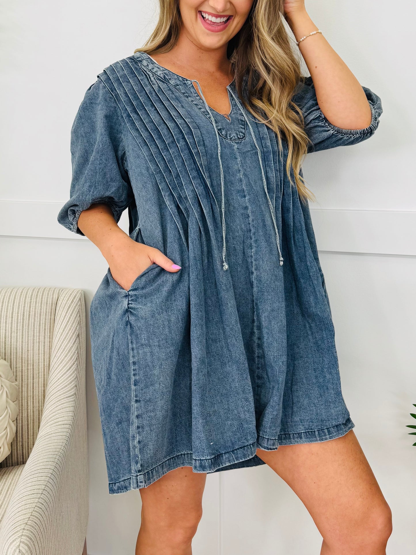 Whispered Pleats Dress