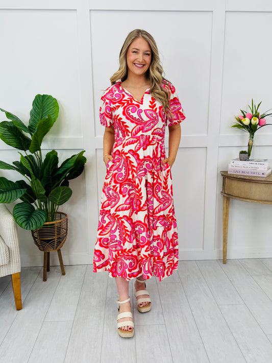 Effortless Escape Dress In Red