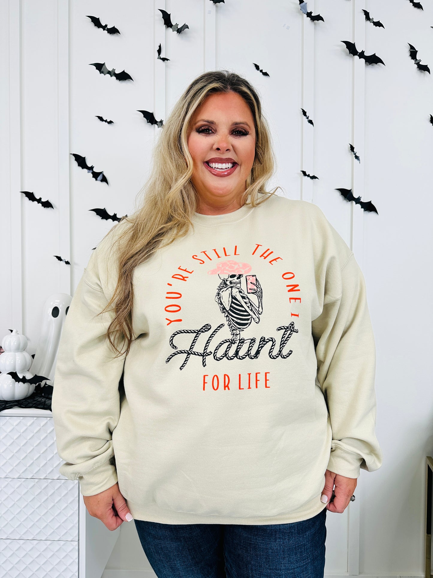 You're The One That I Haunt Graphic Crewneck Sweatshirt