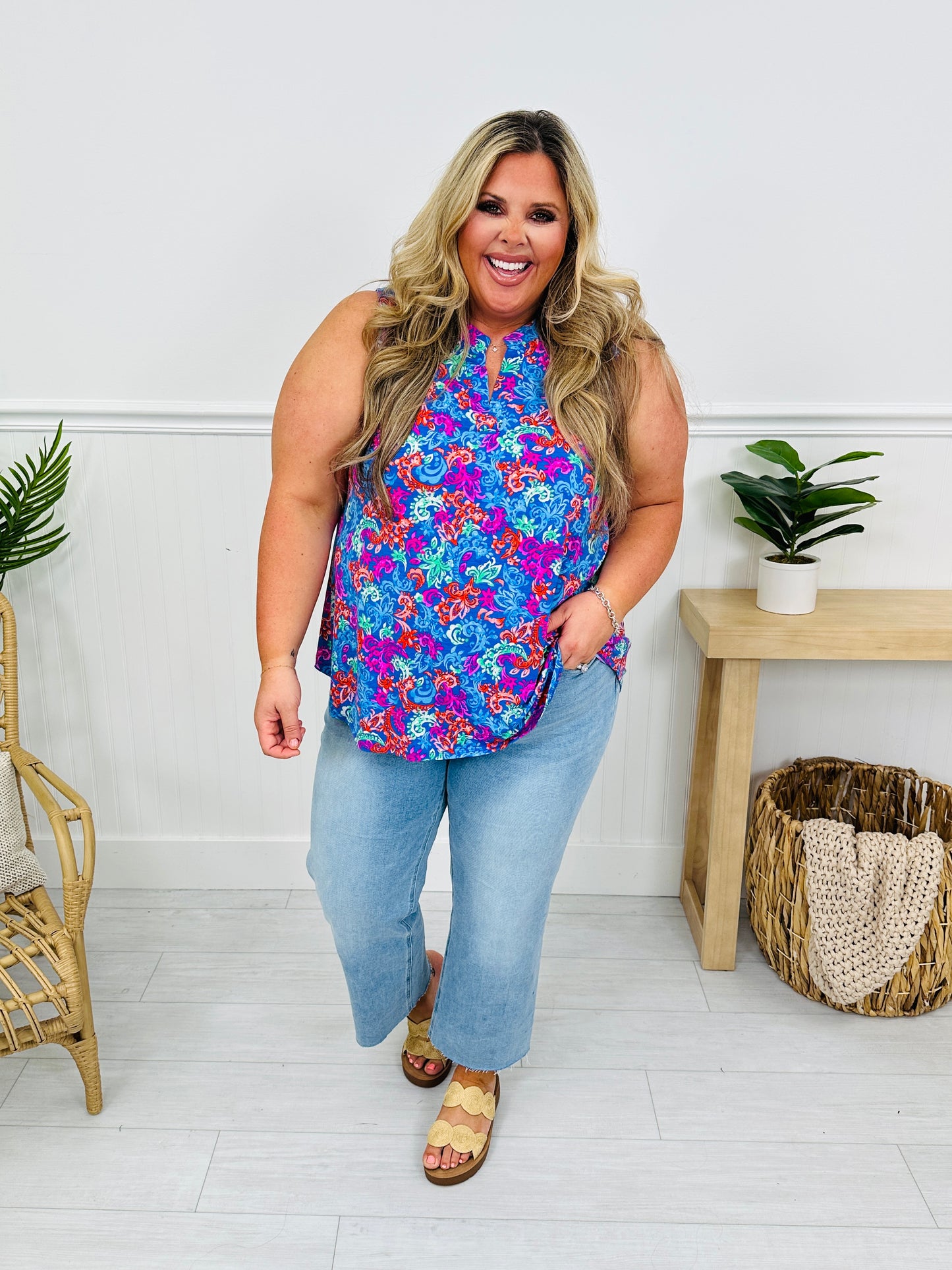 Sunny Days Tank Top in Miami Beach Print