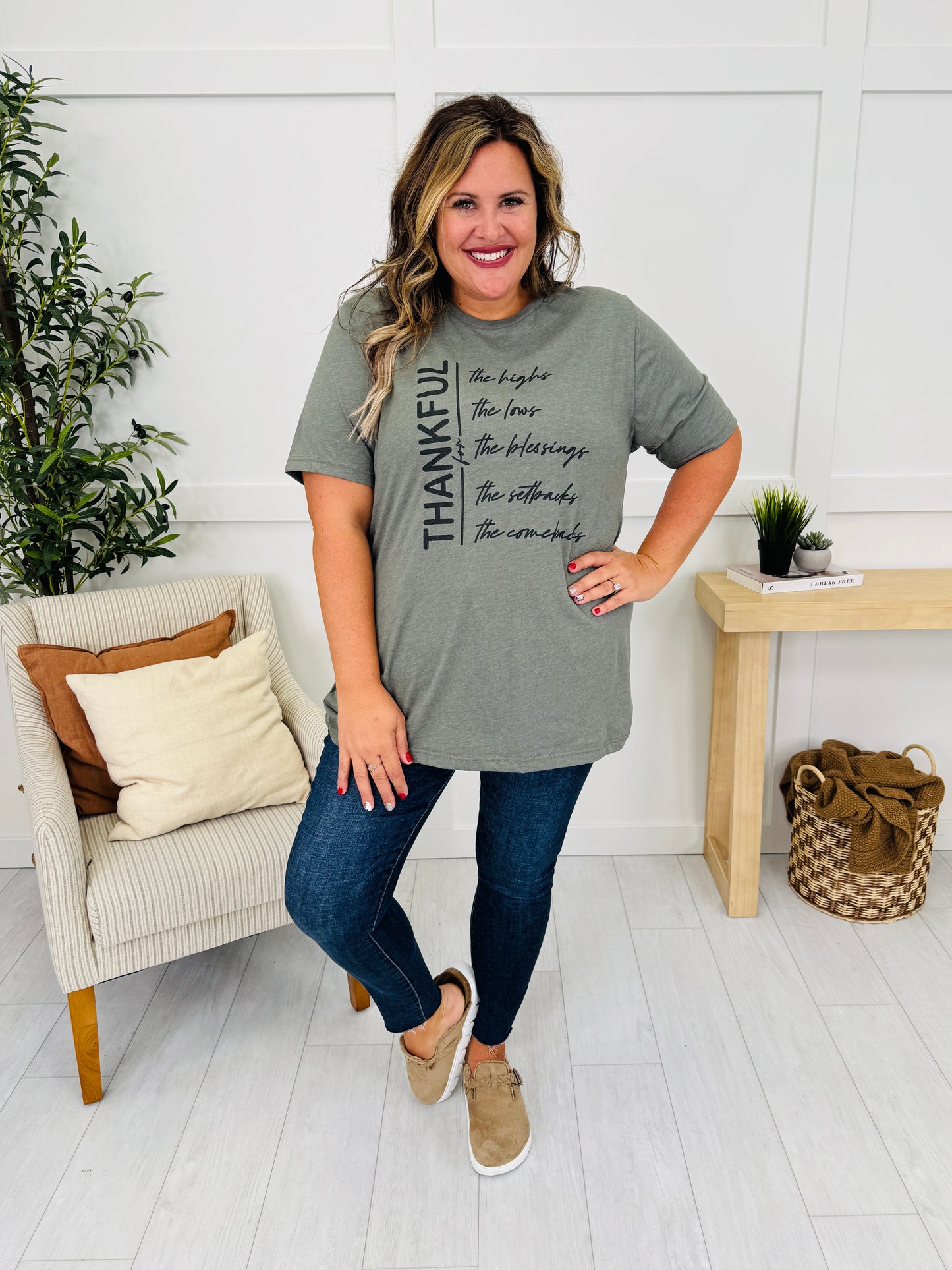 Thankful For Graphic Tee - Multiple Colors!
