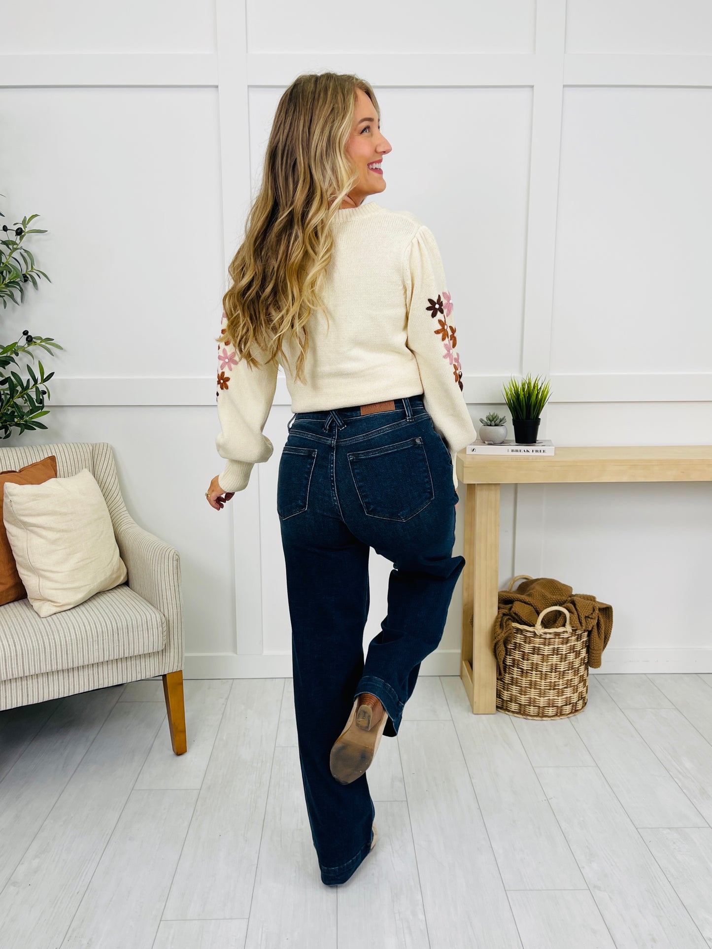 Judy Blue Double Time Wide Leg Jeans