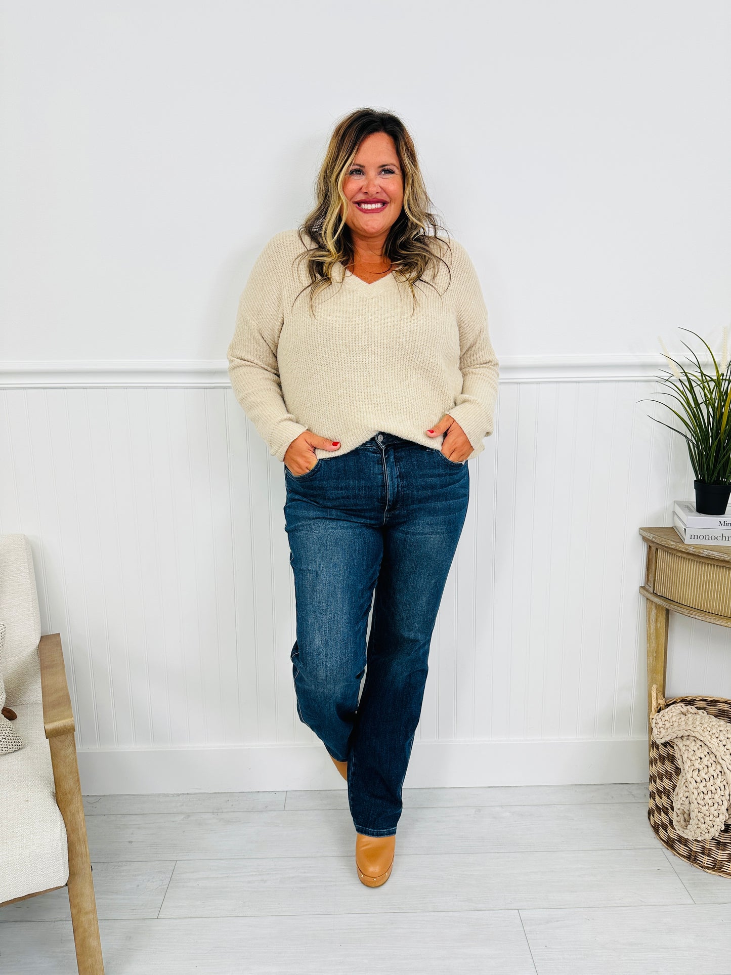 Judy Blue REG/CURVY Be In Control Tummy Control Straight Jeans- Multiple Inseams!